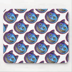 Grinning Blue Cat Vintage Halloweenies Mouse Mat