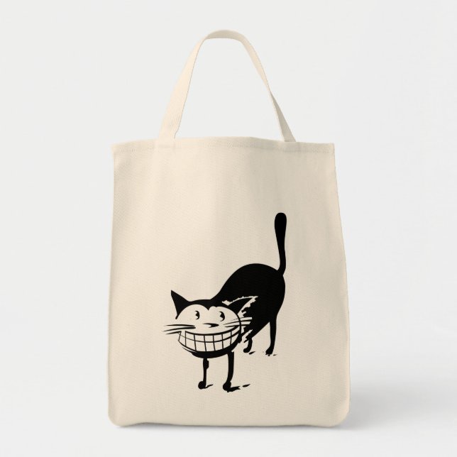Grinning Cat Tote Bag (Front)
