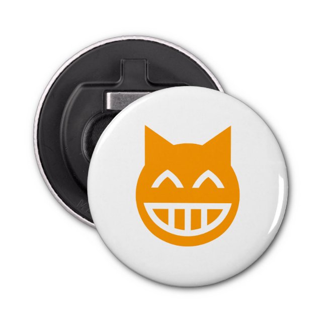 Grinning Emoji Cat Bottle Opener (Front)