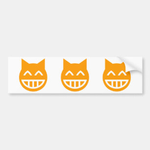 Grinning Emoji Cat Bumper Sticker