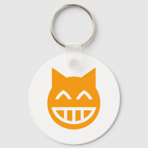 Grinning Emoji Cat Key Ring