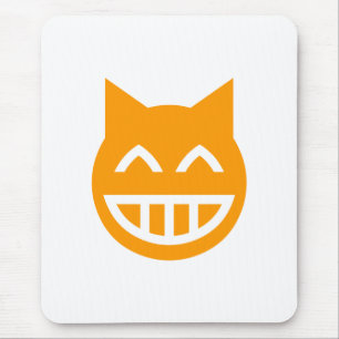 Grinning Emoji Cat Mouse Mat