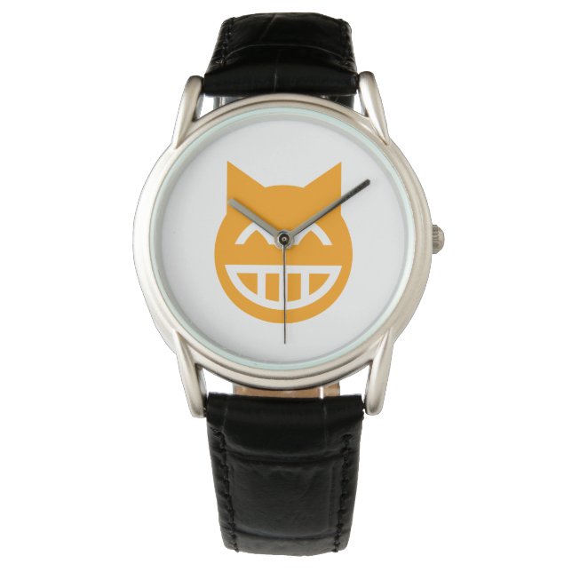 Grinning Emoji Cat Watch (Front)
