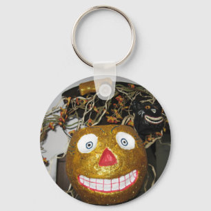 Grinning face key ring