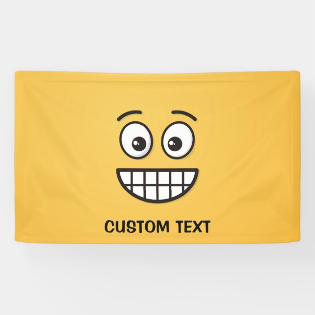 Grinning Face with Open Eyes Banner (Horizontal)