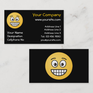 Grinning Face with Open Eyes Business Card