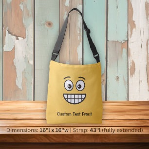 Grinning Face with Open Eyes Crossbody Bag