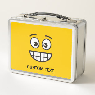 Grinning Face with Open Eyes Metal Lunch Box