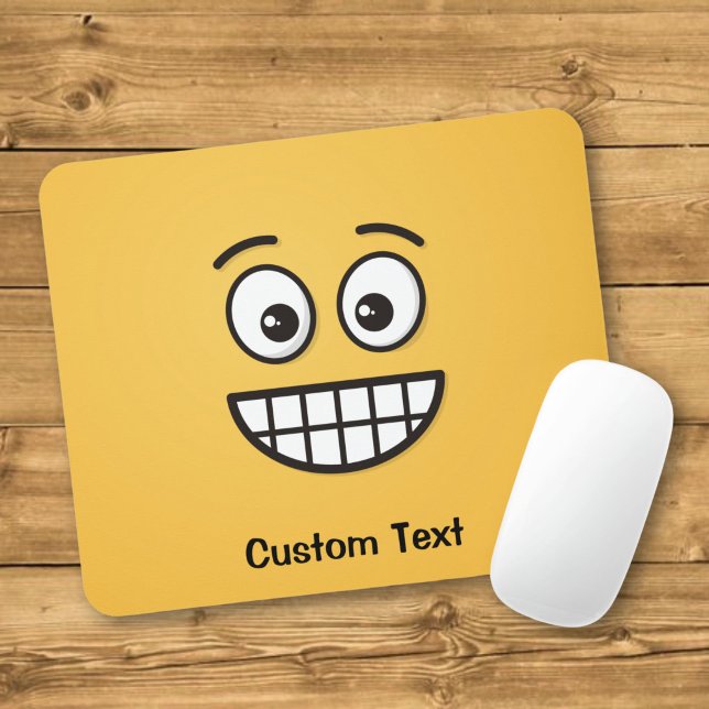 Grinning Face with Open Eyes Mouse Pad (Creator Uploaded)