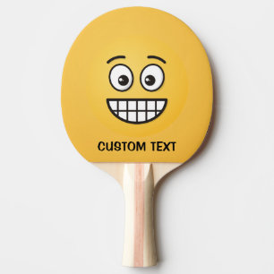 Grinning Face with Open Eyes Ping Pong Paddle