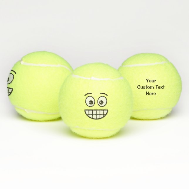 Grinning Face with Open Eyes Tennis Balls (Multi)
