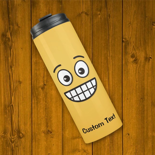 Grinning Face with Open Eyes Thermal Tumbler (Creator Uploaded)