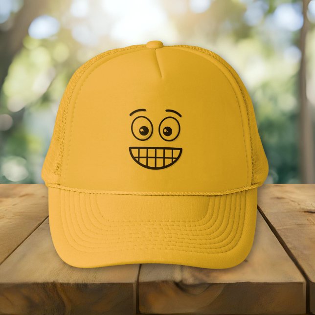 Grinning Face with Open Eyes Trucker Hat (Creator Uploaded)