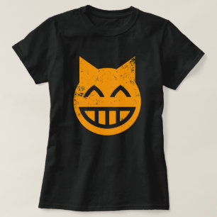 Grinning Grunge Cat Emoji T-Shirt