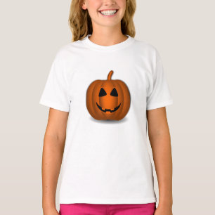 Grinning Jack o' Lantern Kids Ringer T-Shirt