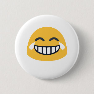 Grinning Joy Emoji 6 Cm Round Badge