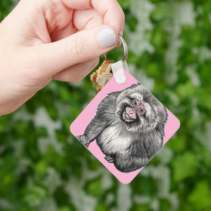 Grinning Monkey - Customizable Funny Gift  Key Ring