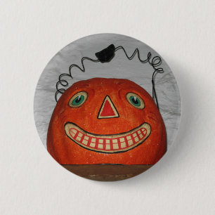 Grinning Pumpkin 6 Cm Round Badge