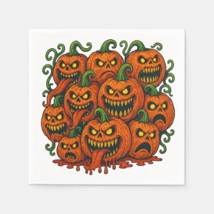 Grinning Pumpkin Halloween Napkin