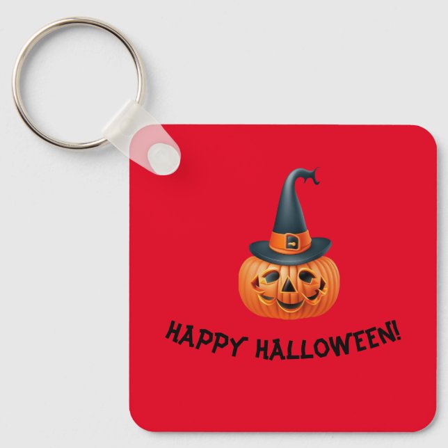 Grinning pumpkin keychain (Front)