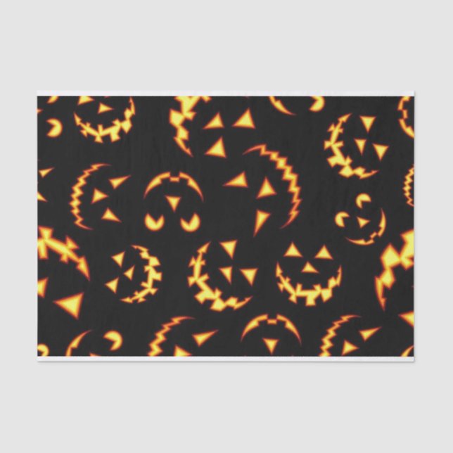 Grinning Pumpkin Tissue Paper (Front)