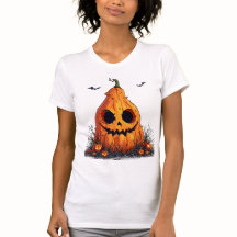 Grinning Pumpkin With a Ghoulish Expression