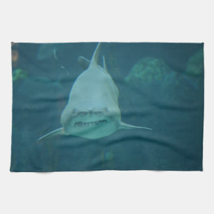 Grinning Shark Tea Towel