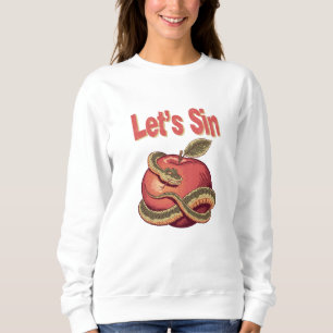 Grinning Snake and Apple Sweatshirt