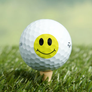 Grinning Yellow Face Classic Golf Balls