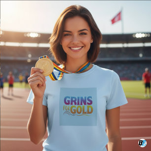 Grins for Gold Funny T-shirts