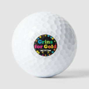 Grins for Gold – Smile Worth Shining T-Shirt Golf Balls