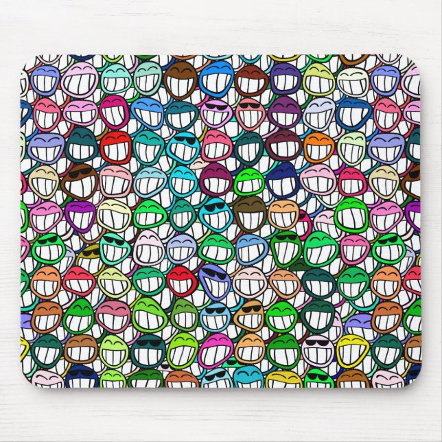 Grins on mouse mat (Front)