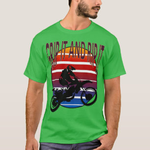 Grip It And Rip It Dirt Bike Retro Style T-Shirt