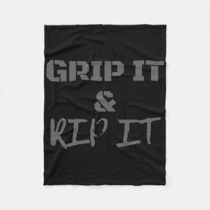 Grip It And Rip It For Lacrosse Golf Motocross Kid Fleece Blanket