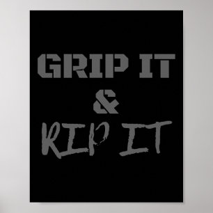 Grip It And Rip It For Lacrosse Golf Motocross Kid Poster