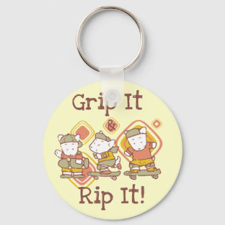 Grip It and Rip It Skateboarding Key Ring