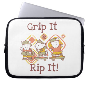 Grip It and Rip It Skateboarding Laptop Sleeve