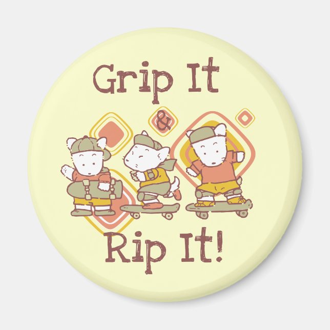 Grip It and Rip It Skateboarding Magnet (Front)