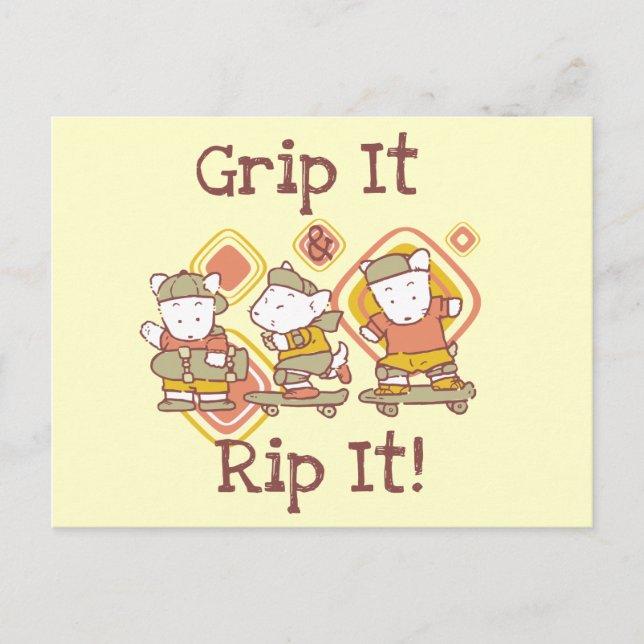 Grip It and Rip It Skateboarding Postcard (Front)