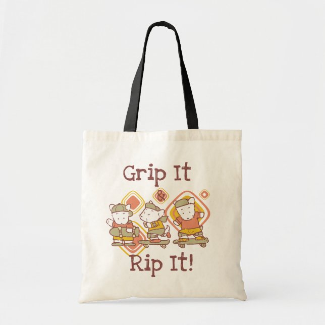 Grip It and Rip It Skateboarding Tote Bag (Front)