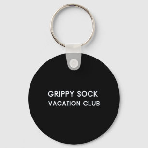Grippy Sock Holiday Club Mental Health Wellness Key Ring