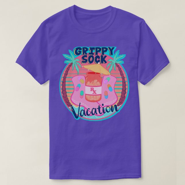 Grippy Sock Vacation T-Shirt (Design Front)