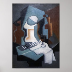 Gris - Bottle And Fruit Bowl Poster