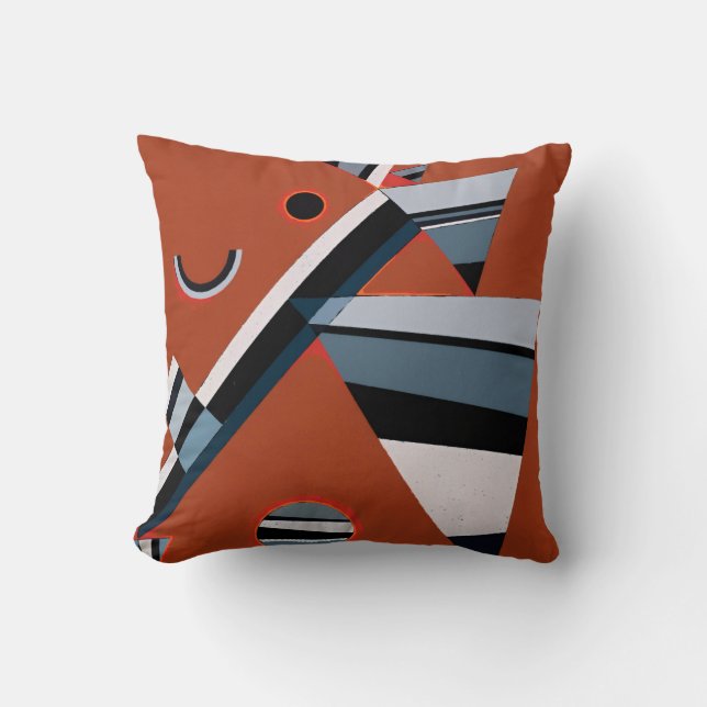 Gris by Kandinsky Abstract Painting Modern Art Cushion (Front)