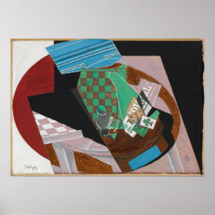 Gris - Chequerboard And Playing Cards Poster