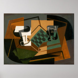 Gris - Chessboard Glass And Dish Poster