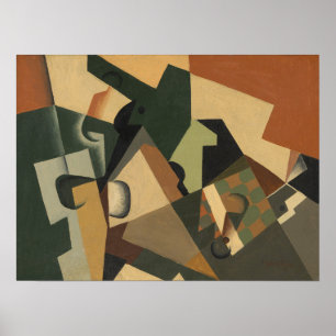 Gris - Glass And Checkerboard 1917 Poster