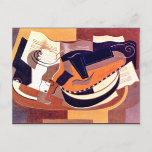 Gris - Guitar and Fruit Dish Postcard