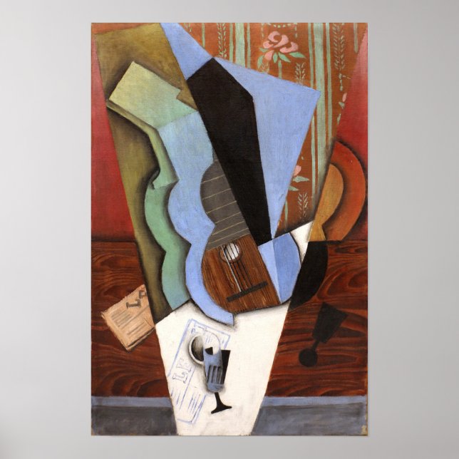 Gris - Guitar And Glass Poster (Front)