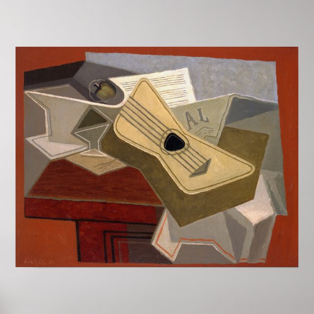 Gris - Guitar And Journal Poster (Front)